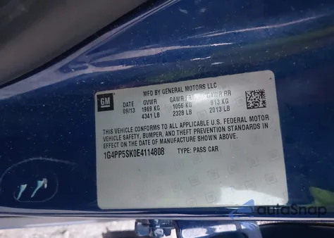 2014 Buick Verano z USA, uszkodzony, nr VIN 1G4PP5SK0E4114808